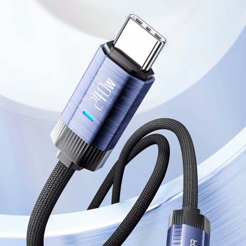 Câble USB-C vers USB-C 240W 1M Toocki Noir – Puissance et fiabilité