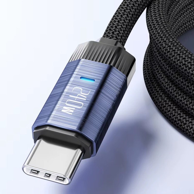 Câble USB-C vers USB-C 240W 1M Toocki Noir – Puissance et fiabilité
