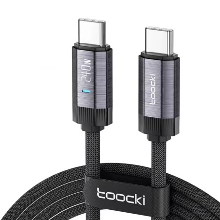 Câble USB-C vers USB-C 240W 1M Toocki Noir – Puissance et fiabilité