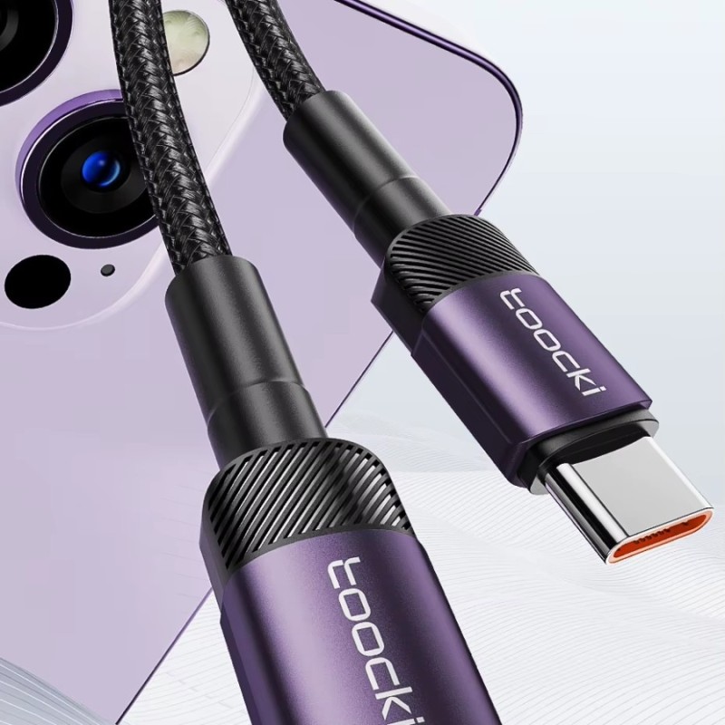 Câble USB-C vers Lightning 20W Toocki Bleu – Design unique et charge rapide