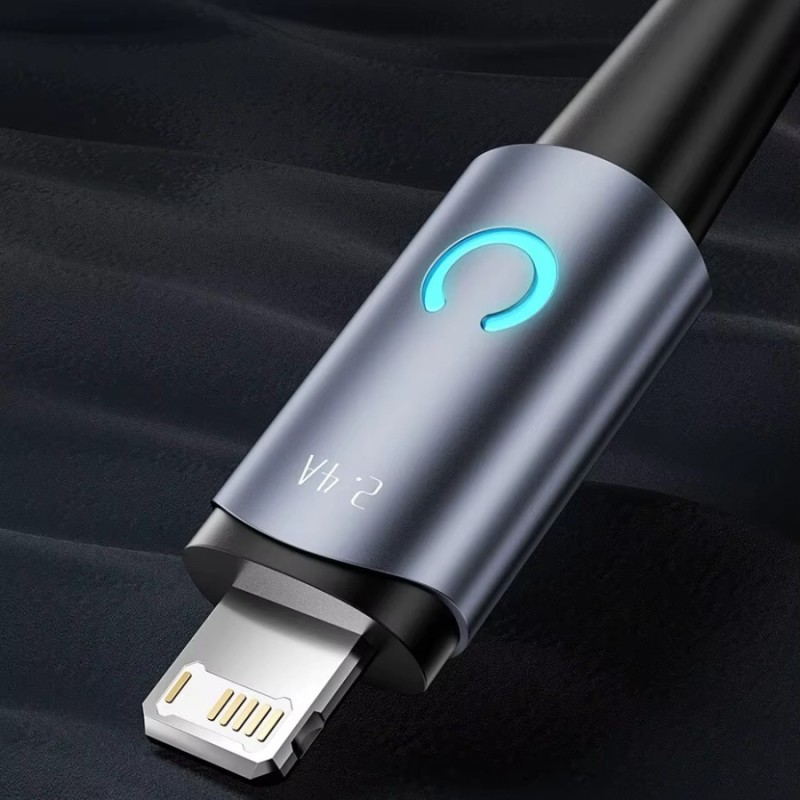 Câble USB-A vers Lightning 1M Toocki Gris – Charge fiable et design élégant