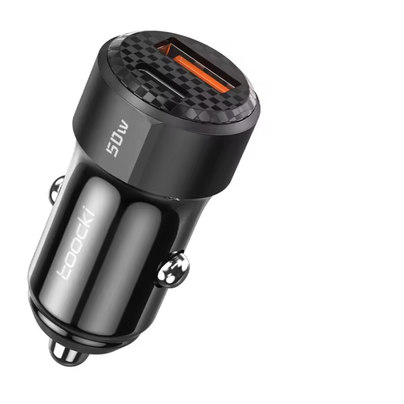 Chargeur de voiture 50W USB-C / USB-A – Charge rapide et pratique en déplacement