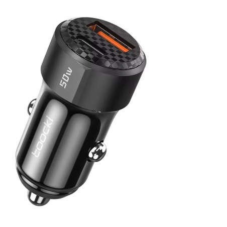 Chargeur de voiture 50W USB-C / USB-A – Charge rapide et pratique en déplacement