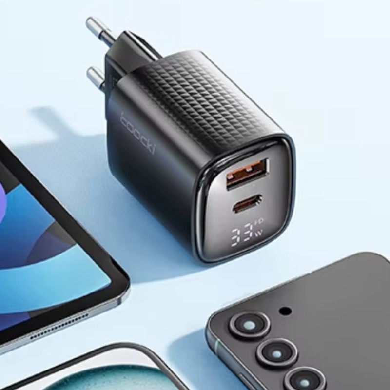 Chargeur prise secteur 33W USB-C / USB-A – Charge rapide et pratique pour tous vos appareils
