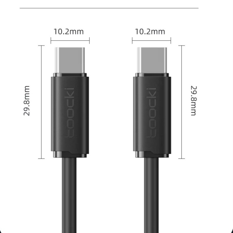 Câble USB-C vers USB-C 60W 1M Toocki – Charge rapide et fiabilité