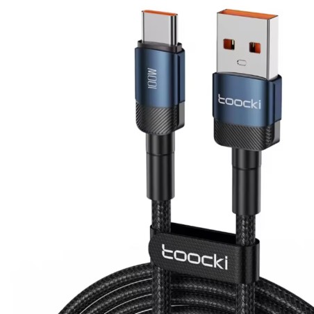 Câble USB-A vers USB-C 100W 2M Toocki Bleu – Puissance et style