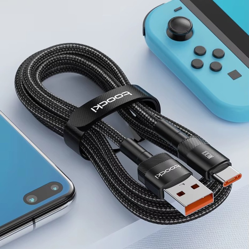 Câble USB-A vers USB-C 100W 2M Toocki Bleu – Puissance et style