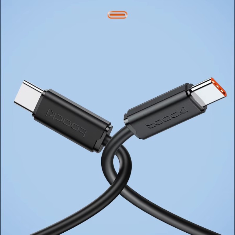 Câble USB-C vers USB-C 100W 1M Toocki – Blanc ou Rose, style et performance