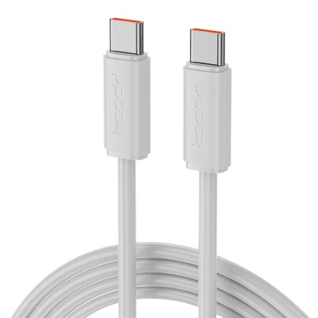 Câble USB-C vers USB-C 100W 1M Toocki – Blanc ou Rose, style et performance